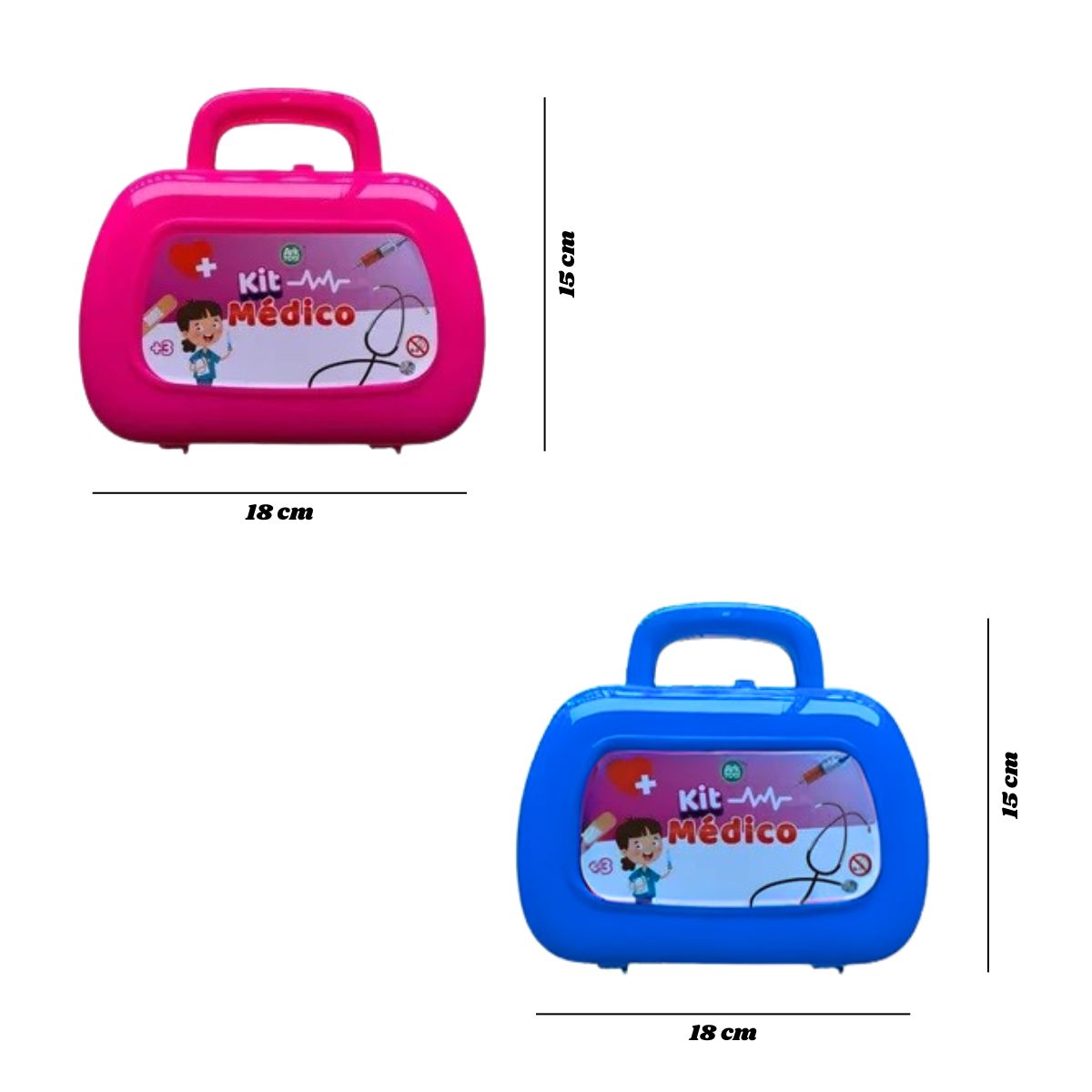 Brinquedo Kits Com 2 Maletas Médicos Infantil - Ark Toys Brinquedo Kits Com 2 Maletas Médicos Infantil - Ark Toys